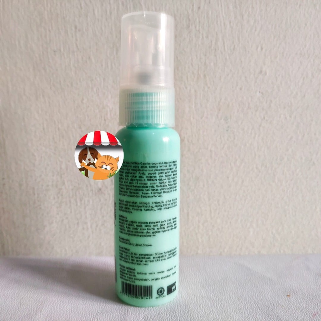 Skin Rx 30ml Spray Anti Jamur Scabies Kudis Luka Borok Kucing Anjing