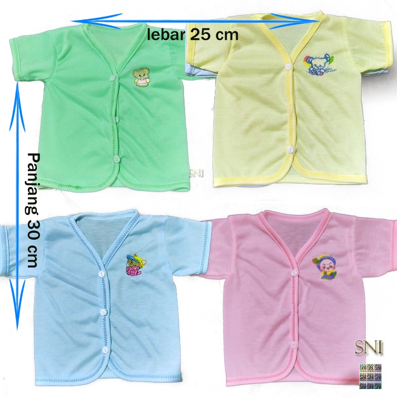 6 pcs- Atasan/ baju bayi  3 jenis -2 tanpa lengan+2 lengan pendek+ 2 lengan panjang