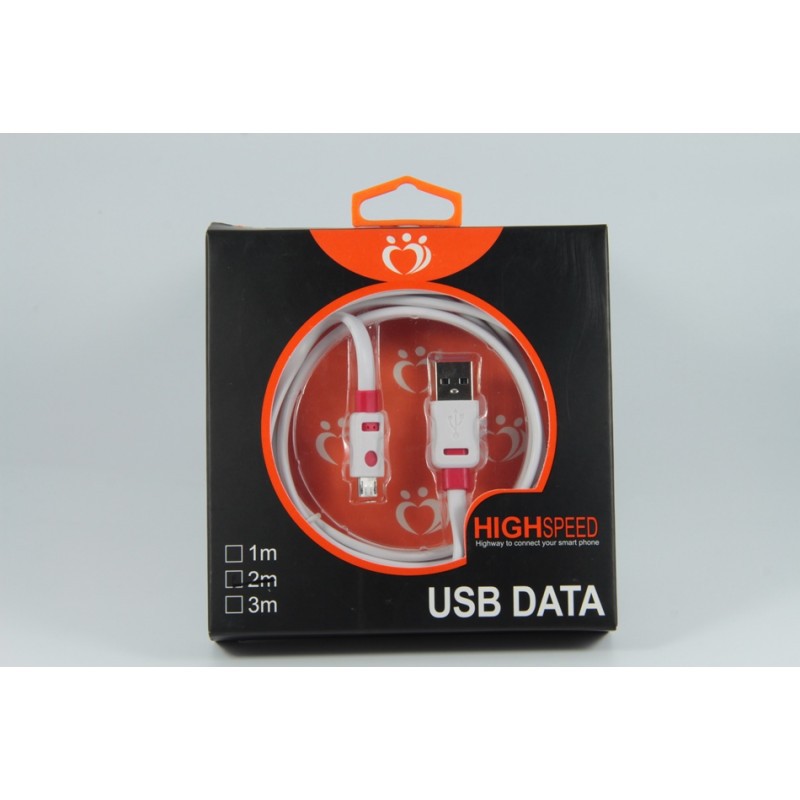 Kabel Data USB Micro 2 Meter High Speed For Android New Original - Hitam