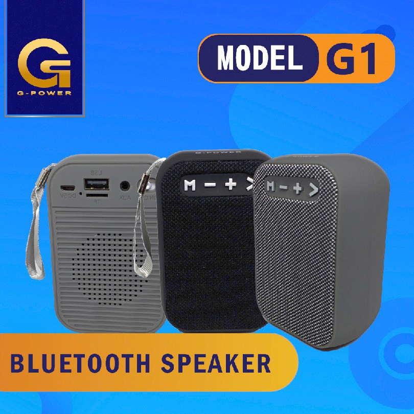 GPOWER SPEAKER BLUETOOTH G1 BLUETOOTH VERSION 5.0 SUPER BASS GARANSI 6 BULAN