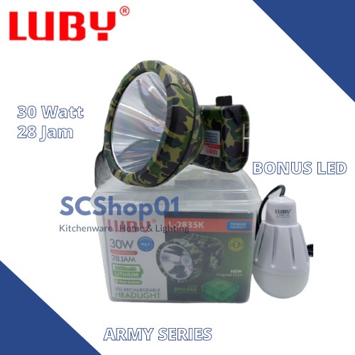 COD Senter Kepala LUBY 20 WATT L-2835 CAHAYA PUTIH DAN KUNING