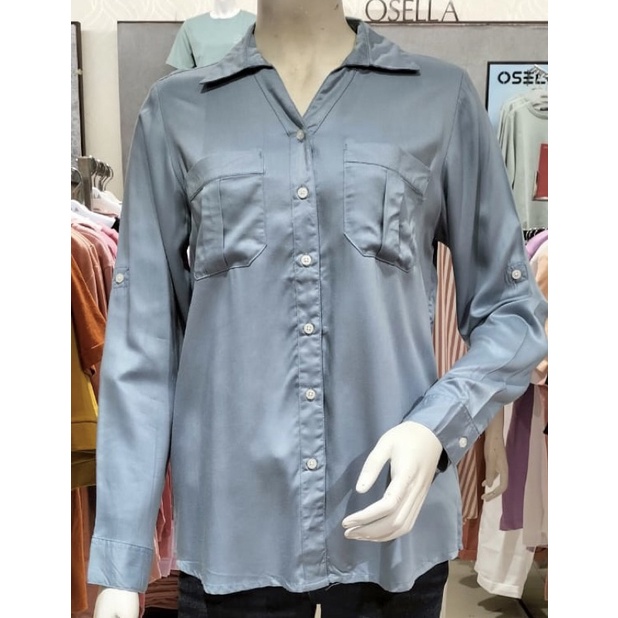 Kemeja lengan panjang wanita Brand Osella (S-XL)