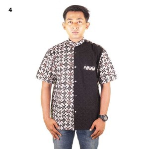 Baju Koko Batik Kombinasi Embos Riyanto