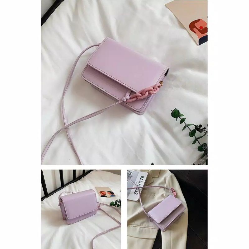 Medan Termurah KD029 Tas wanita selempang mini kotak satchel import