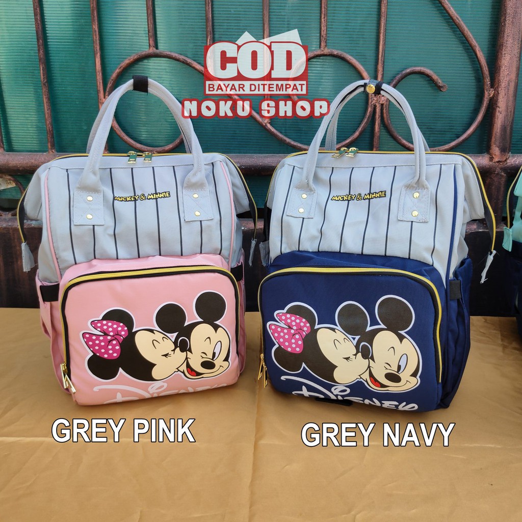 Diaper Bag Disney - Tas Popok Perlengkapan Bayi Motif Mickey Minnie