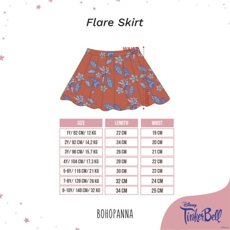 Flare skirt Disney bohopanna B23