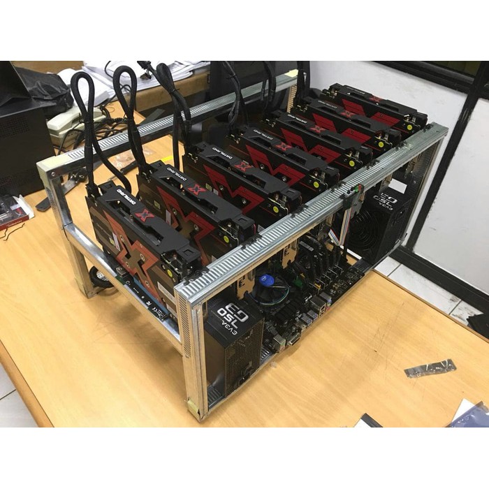 Open Rig case Mining rak tuk mining 8 vga