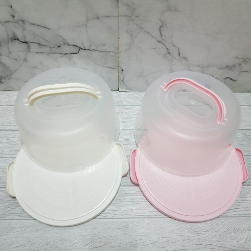 Round Cake carrier 30cm / kontener kue tart 10inch