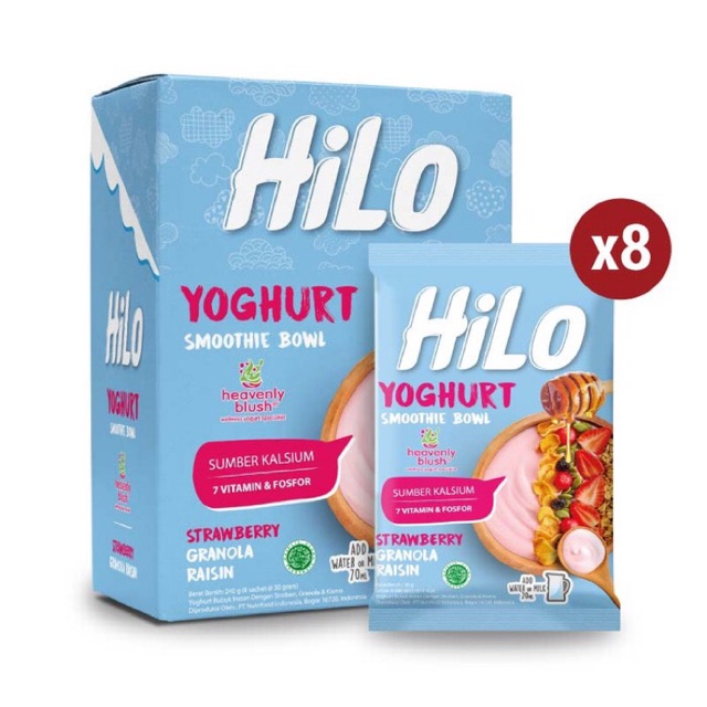 

Hilo Yoghurt Smoothie Bowl Strawberry 8 Sachet