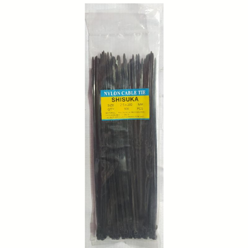 Kabel Ties Cable Tie 2.5x200mm Hitam isi 100pcs