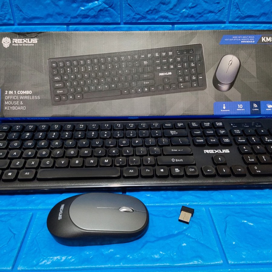 Combo Keyboard Mouse Wireless Rexus KM8 Combo Keyboard + Mouse