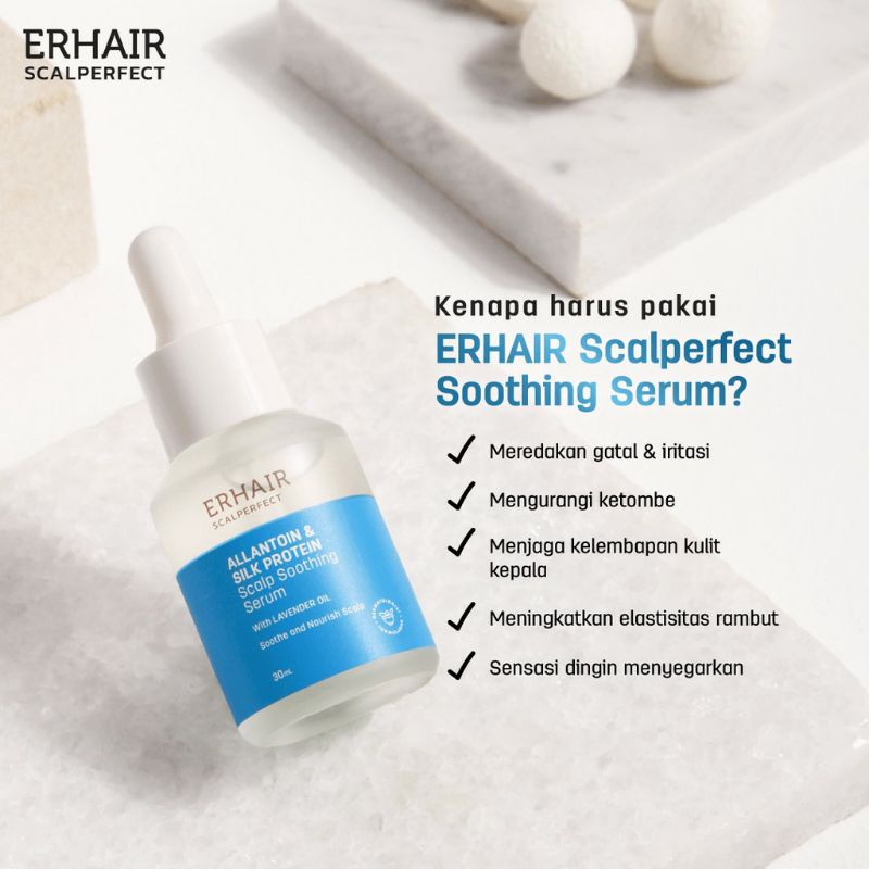 ERHAIR Scalperfect Allantoin &amp; Silk Protein Scalp Soothing Serum 30mL Serum Anti Ketombe