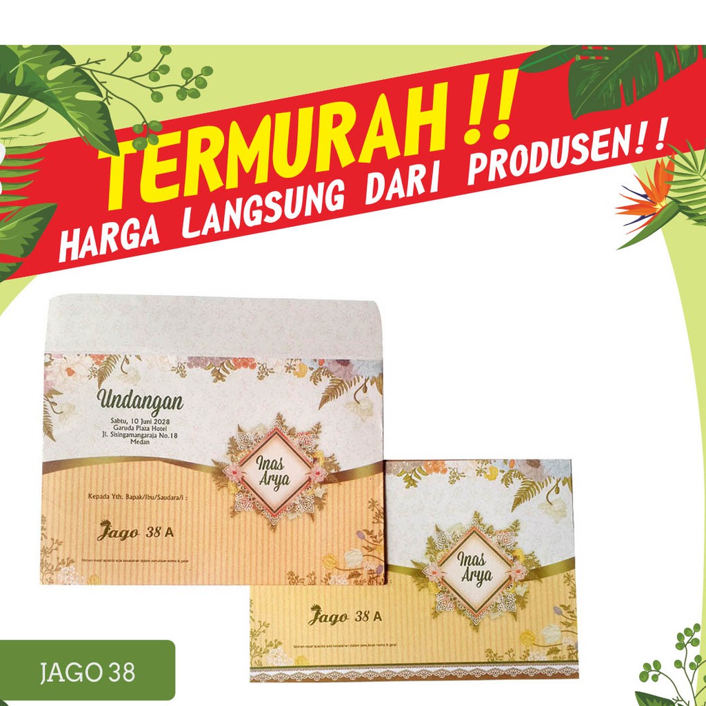 Blangko Undangan Jago 38 Amplop dan Isi Termurah