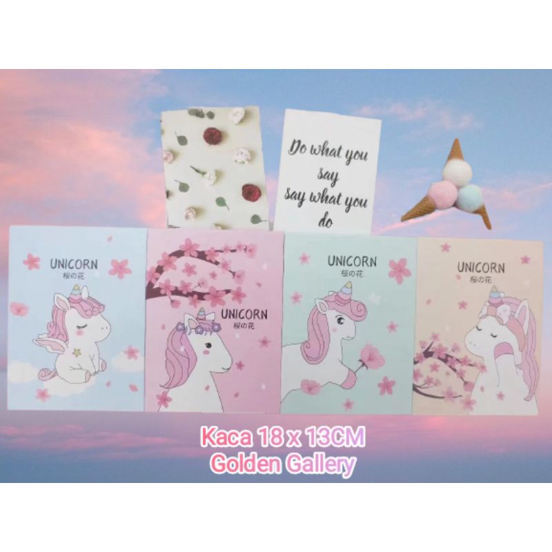 Cermin Lipat Cover Lucu / Kaca Lipat Buku Portable-18cm x13cm Kaca