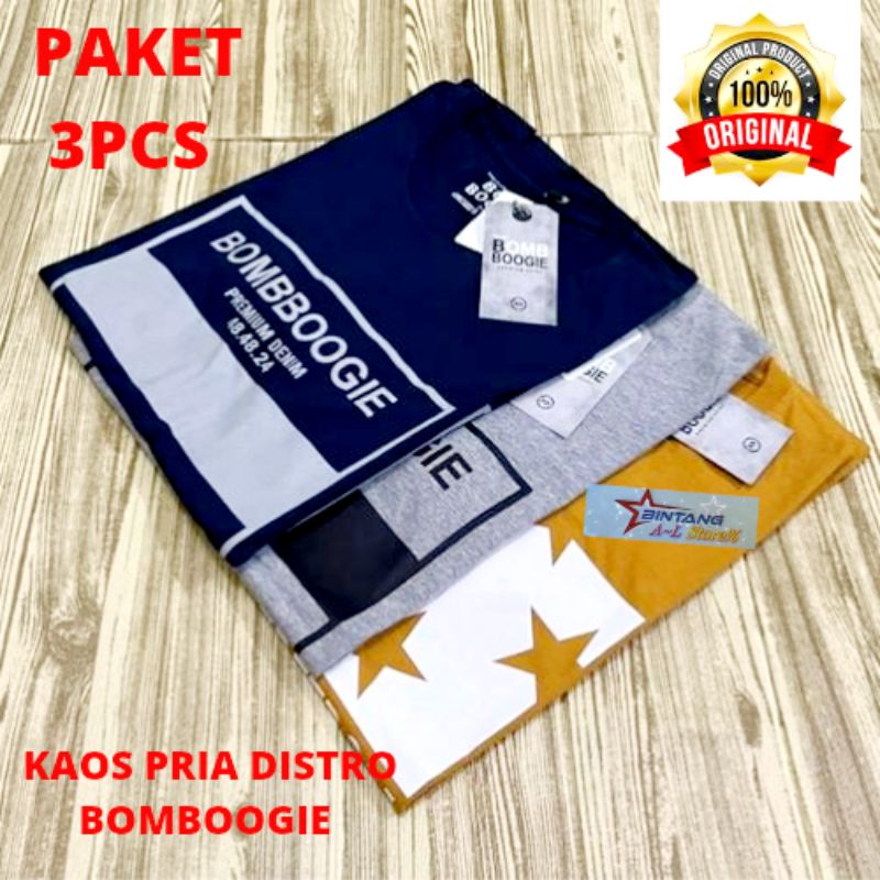 3 Pcs 100rb Kaos Bombogie pria 100 3pcs | kaos pria distro bandung | kaos bombogie pria terbaru | Kaos T-Shirt distro pria asli bandung murah bahan tebal | Kaos pria dewasa 3 pcs 100 | T Shirt Pria Casual Preimum | kaos pria keren