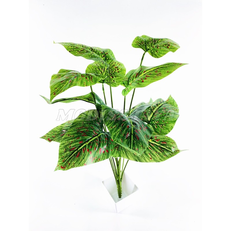 Daun Keladi Bintik Merah Besar/Bunga Plastik/Bunga palsu/Daun Hias