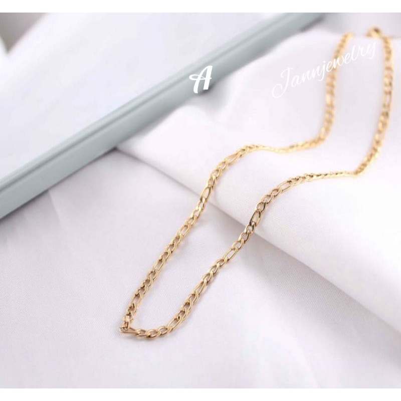 kalung titanium asli 3in1 gold anti karat ♡kp-8♡