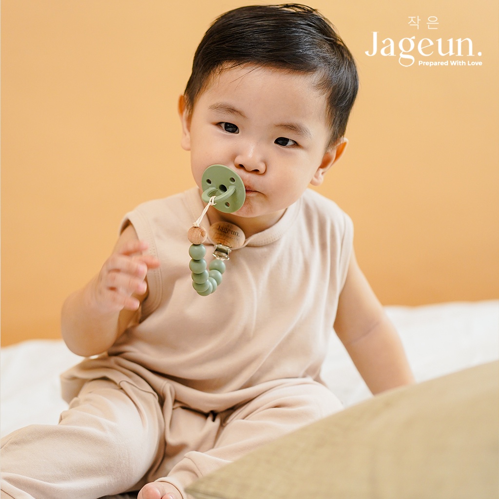 JAGEUN Premium Silicone Pacifier, Empeng Dot Bayi + Teether Gelang