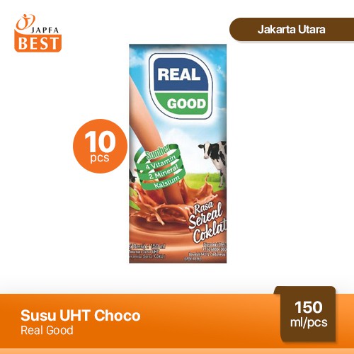 

Susu UHT Choco Real Good 150 ml - Paket isi 10 Pcs