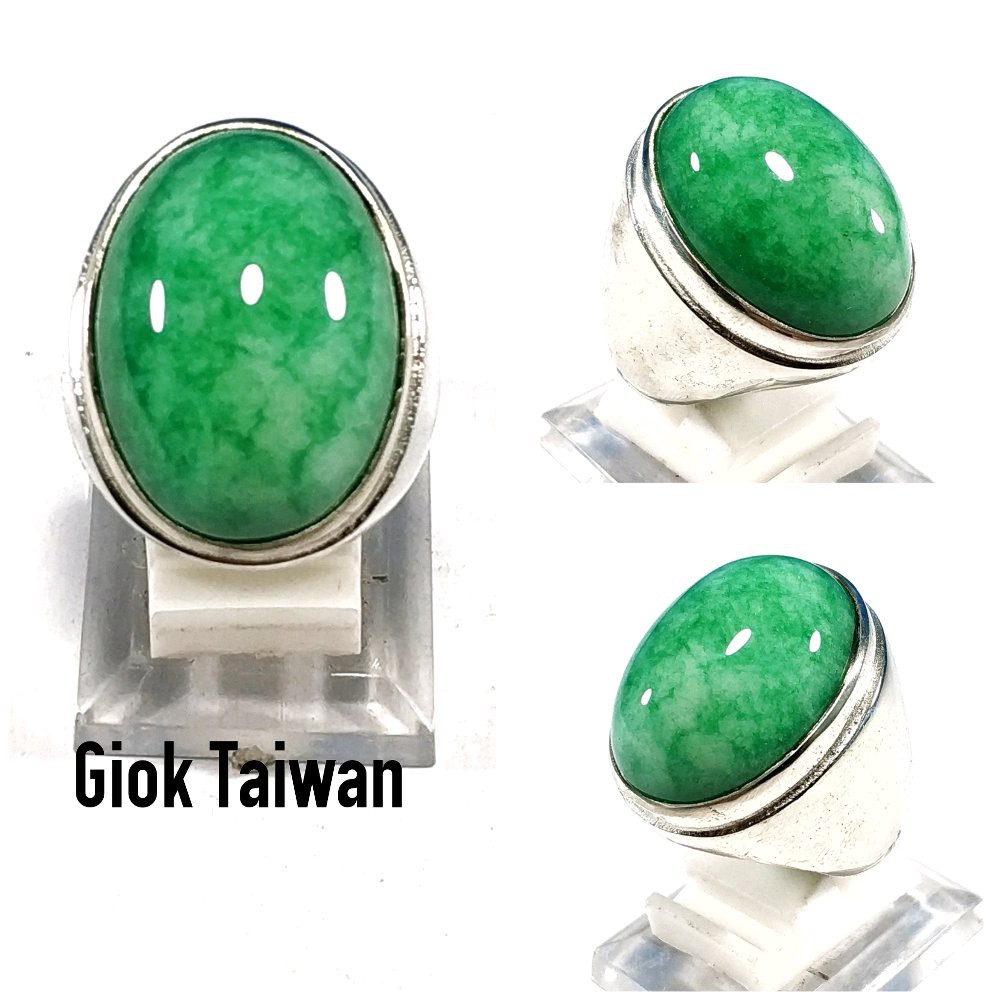 CINCIN BATU AKIK NATURAL GIOK TAIWAN BIG SIZE