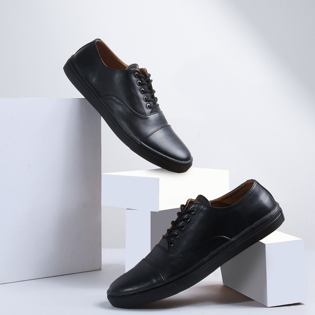 Oxford Gum Black | 39-44 | Sepatu Pantofel Casual Kerja Kuliah Kasual Kantor Pria Cowok Men | FORIND x Story of Monday Mndy