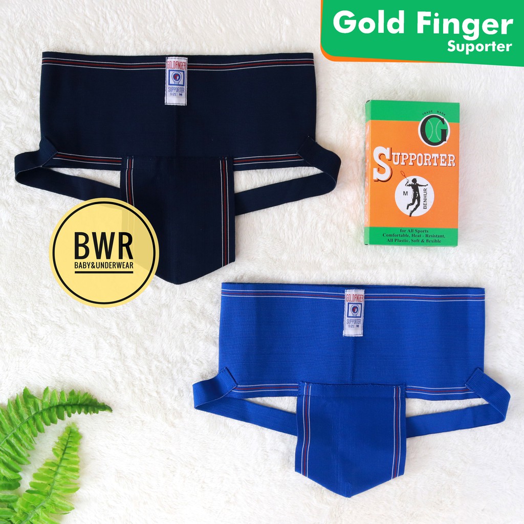 CD Korset Pria GOLD FINGER Supporter ORANGE / UNGU Celana Dalam Olahraga Mencegah Hernia Turun Bero | Bwr