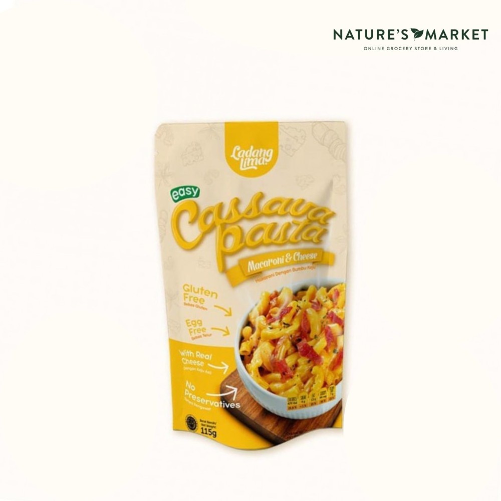 Ladang Lima Cassava Pasta Mac &amp; Cheese 115gr / Ladang lima Cassava Pasta Fusilli 100 G