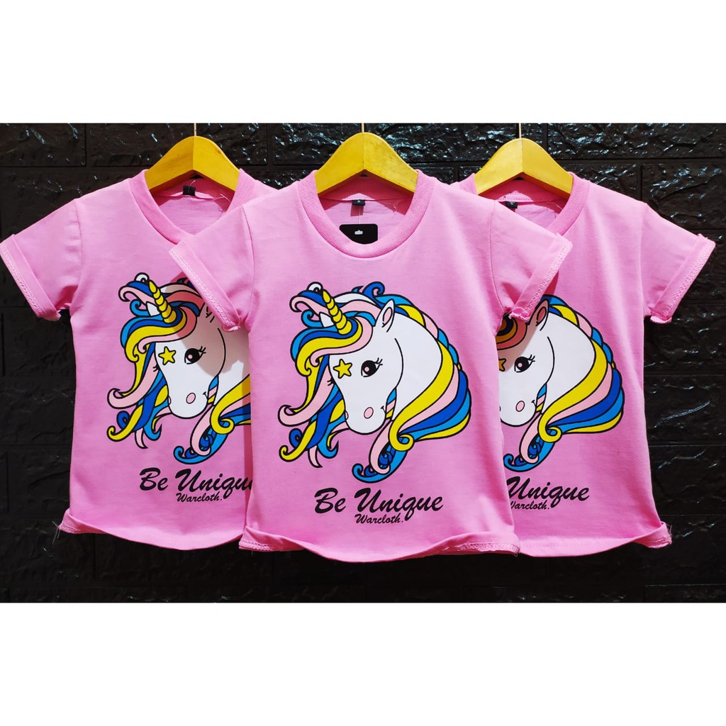 Baju Anak Perempuan Little Pony Pink Baru Bahan Adem