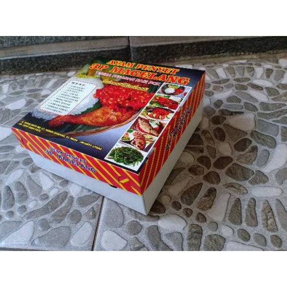 Modern-84  Box nasi 30x30x14,5 cm / dus nasi / nasi box / Dus / box / kotak nasi padang / kotak nasi