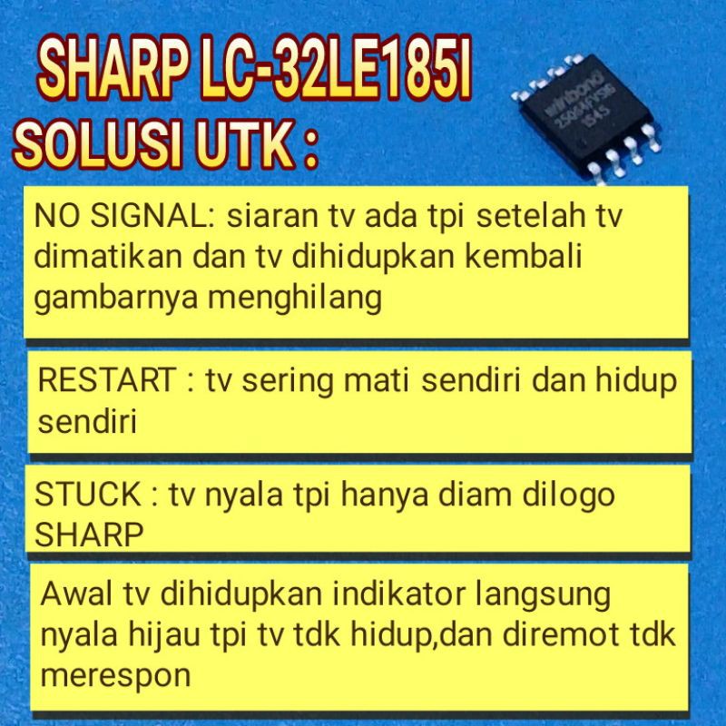 IC Eprom Memory TV LED Sharp lc-32le185i lc-32le1851