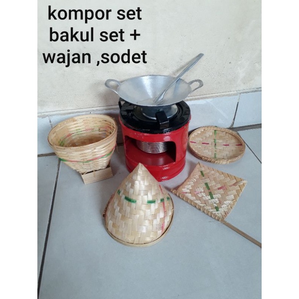 KOMPOR MINI + WAJAN SODET + BAKULAN MINI SET..