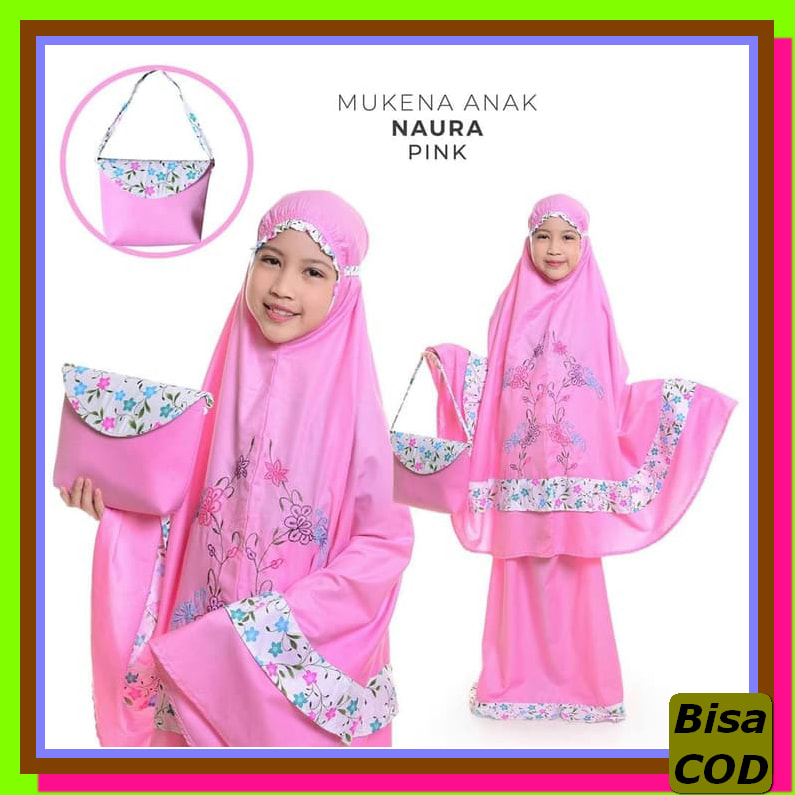 Sale Mukena Anak Perempuan Rukuh Anak Cewek Cewe Usia Umur Rv890  KC217 Mukena Anak Katun Naura Pi