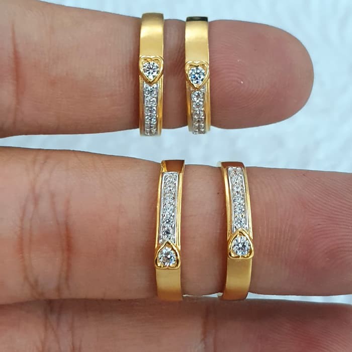cincin kawin tunangan couple emas 70% 700 70 % variasi 8