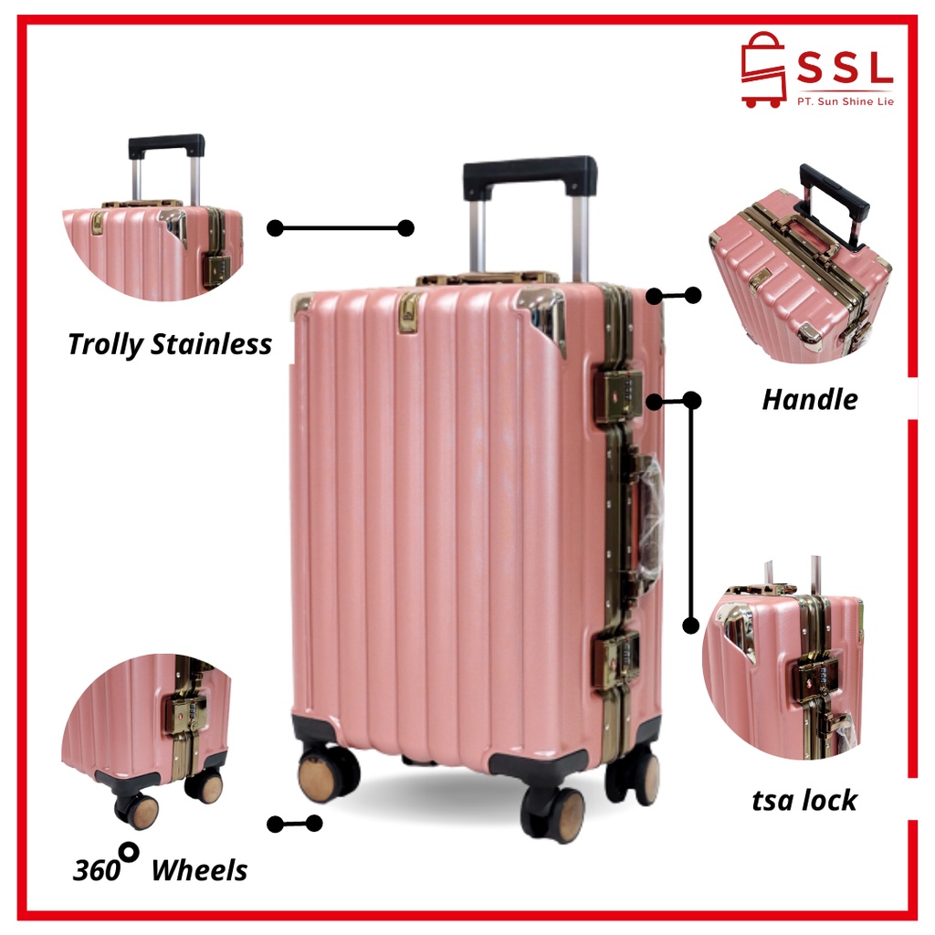 Koper 20 Inch / Koper Cabin / TSA Lock / Aluminium Frame / Koper Premium / Koper Import / Koper Milano T090 Series / Koper Bagasi Suitcase Luggage