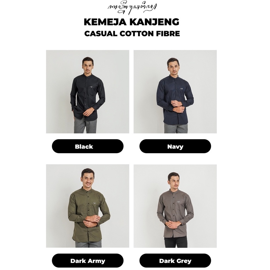 Kemeja Pria Lengan Panjang I Kemeja Kanjeng Casual Cotton Fibre Premium