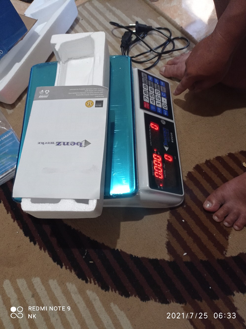 Timbangan Duduk Digital 30kg Benz Bz030 Laundry Kitchen Digital Scale