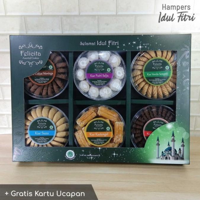 

Paket Hampers Kue Lebaran / Parcel Idul Fitri - Felicita Isi 6 Sarahasana_