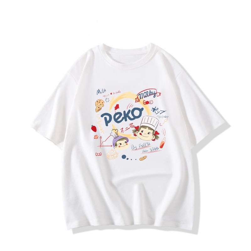 #Sisjuly# Katun Lengan PendekTWanita Longgar T-shirt2022Musim Panas Baru Tipis Jepang Manis Niche Top Wanita P