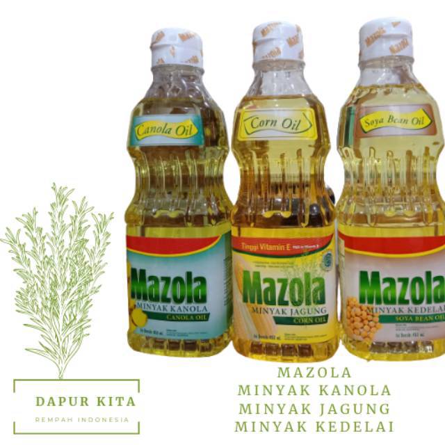 

Mazola Minyak Canola/ Minyak Jagung/ Minyak Kedelai/ Kanola Oil/Corn Oil/ Soya Bean Oil 450 ml