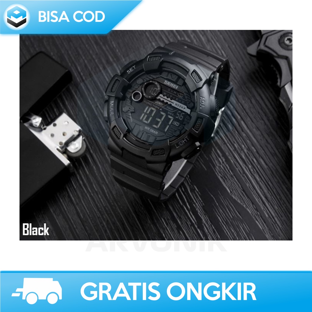 JAM TANGAN LAKI LAKI DIGITAL SKMEI DG1243 SPORTY WATER RESISTANT MURAH