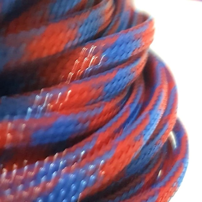 Pembungkus Kabel 8 mm Merah Biru Cable Sleeve braided nylon