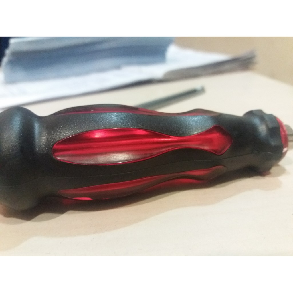 Obeng Magnet Ketok Lapis Karet Bolak Balik Plus Minus 4 inch Weldom-3