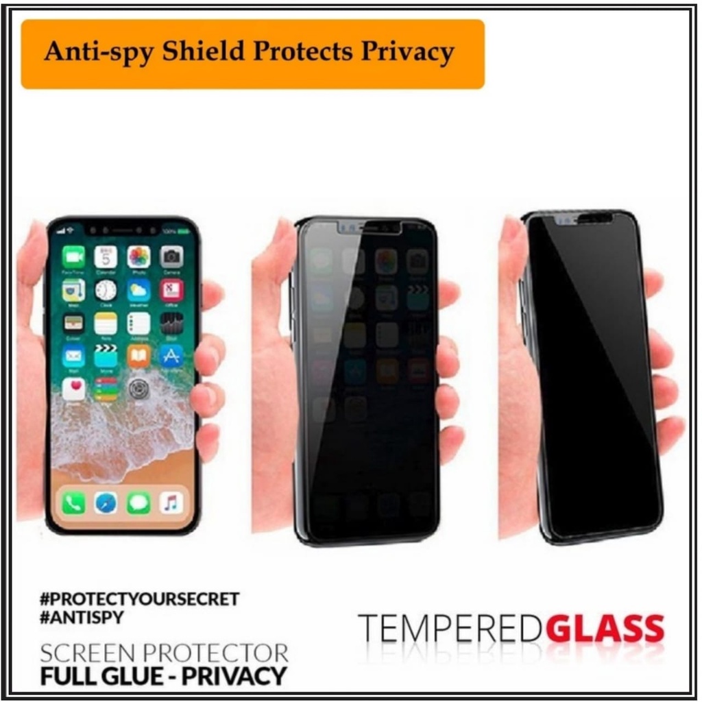 Samsung A50 Tempered Glass Full Layar Full Glue Anti Spy PRIVACY DI ROMAN ACC