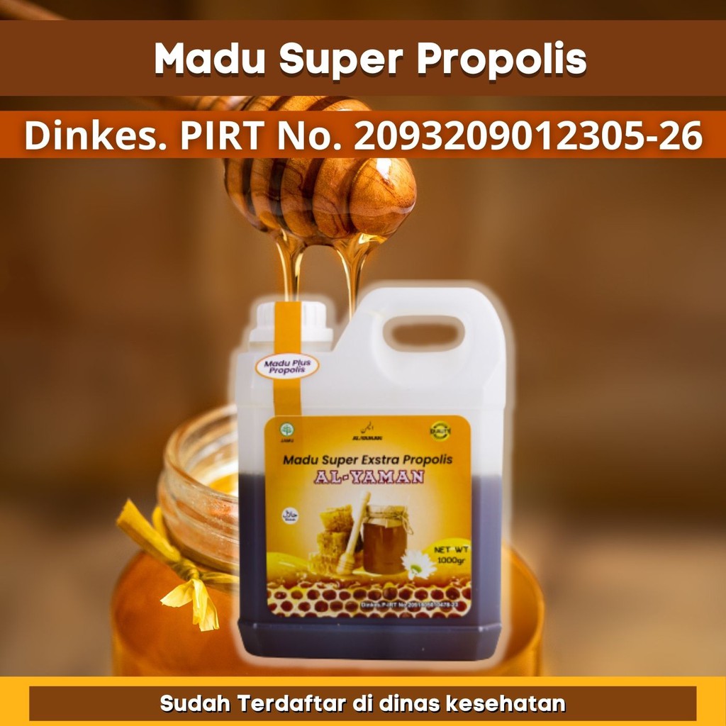 Madu Super plus propolis al yaman 1kg Menjaga Daya Tahan tubuh