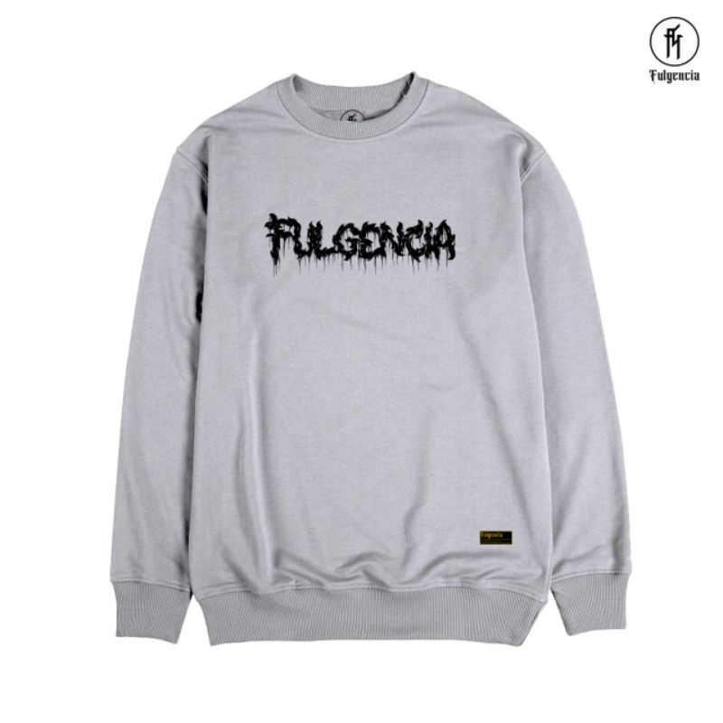 SWEATER CREWNECK GRAY SIMPLE FULGENCIA ORIGINAL CASUAL