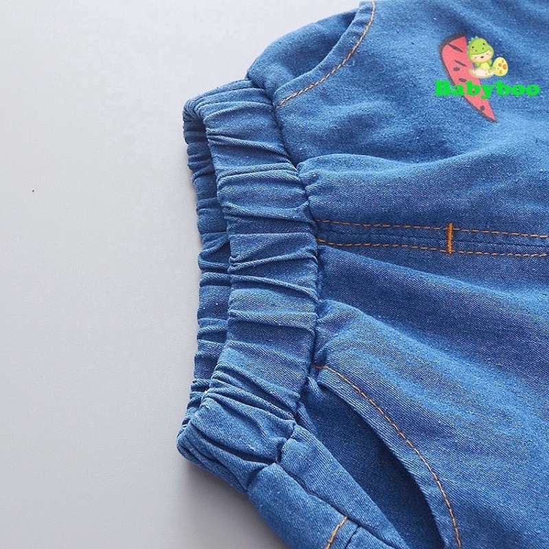 (1-3 tahun) Setelan Kaos Celana Model Jeans Anak Laki-laki