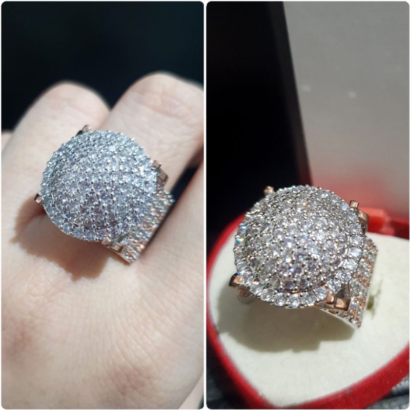 Cincin Zircon Lapis Emas Premium Quality Anti karat anti alergi 9188