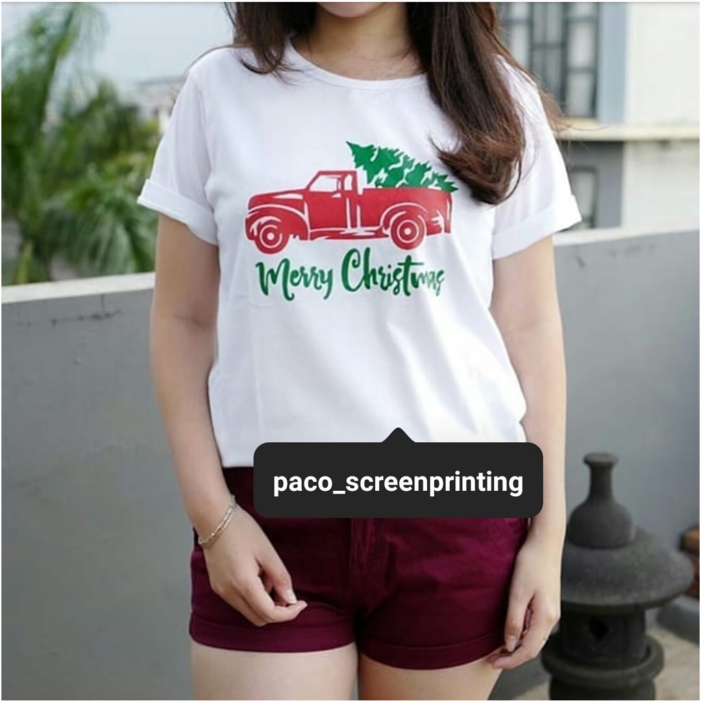 Kaos Natal keluarga Terbaru / GALETHA Baju motif natal Oversize Sablon Murah Katun Combad 30s / Kado