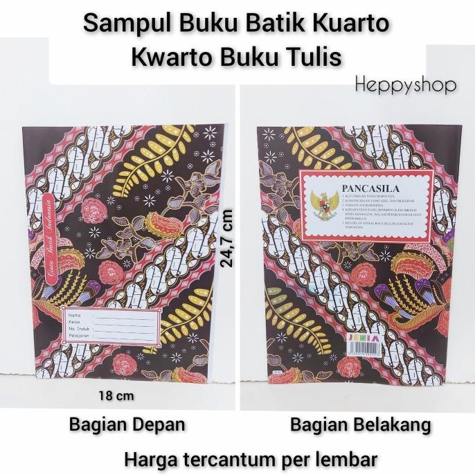 

Sampul Buku Batik Kuarto Kwarto Buku Tulis heppys44 Kualitas Baik