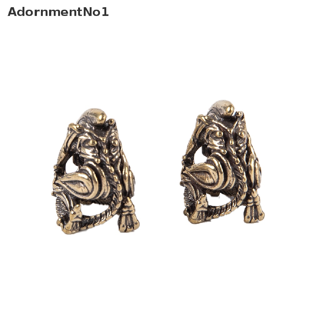 [AdornmentNo1] Brass Alien Figures Bead DIY Woven Lanyard Keychain Pendant Jewelry Accessories [new]